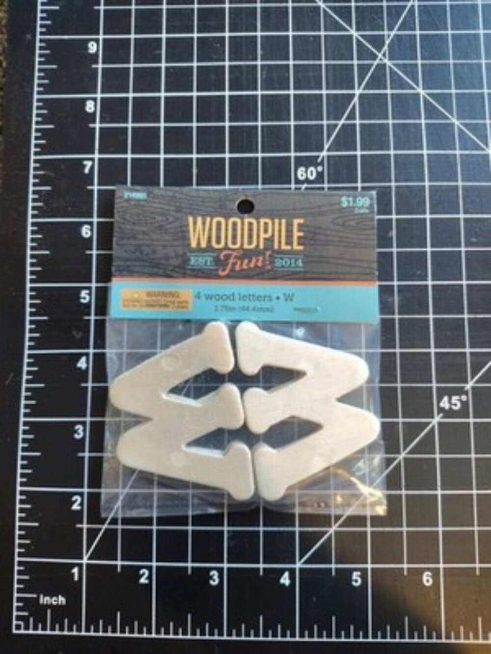 Hobby Lobby Woodpile 1.75” Wood Letters (4 Pieces Of Letter W) Still Sealed New